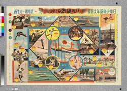 オリムピック双六(日本少年第三十二巻第一号附録) / Olympic Sugoroku Board (Nihon Shōnen Magazine, Volume 32, No.1, Supplement) image