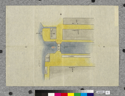 柳橋〆切絵図　九（赤坂喰違より水道橋まで仮御番所并〆切矢来場所絵図） / Pictorial Map of the Yanagibashi Bridge Closed Area 9 (Pictorial Map of the Locations of Temporary Guard Stations and Closing Palisades from Akasaka Kuichigai to the Suidobashi Bridge) image