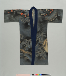 筒描染長半纏　龍虎図 / Tsutsugaki Dyed Long Hanten (Fireproof Coat), Dragon and Tiger image
