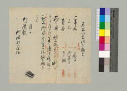 乍恐以書附奉願上候(献上物御用仰付の旨願上につき) / Document of Townspeople image