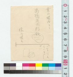 高橋道太郎宛書簡（どうぞごちそうができましたから） / Letter to Takahashi Michitaro (A Feast Has Been Prepared.) (Reference Materials on Takahashi Deishu) image