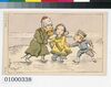 ビゴー画　日露戦争風刺絵葉書　/Cartoon by Bigot, Satirical Cartoon Postcard Depicting the Russo-Japanese War  image