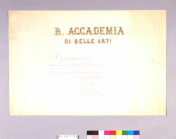 賞状（一等賞 川村清雄） / Certificate (First Prize, Kawamura Kiyo’o) image