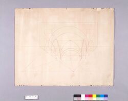 図面習作 一点透視図(アーチ) image