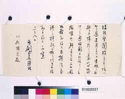 川村帰元宛書簡（清雄出国の連絡） / Private Document image
