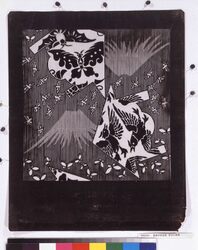 長板中形型紙 富士に絵馬 image