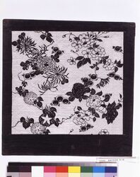 長板中形型紙 桜に菊 image