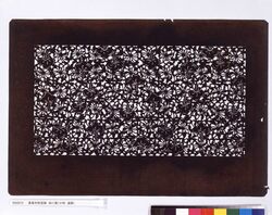 長板中形型紙 松に菊(小判 追掛) image