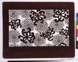 長板中形型紙 菊 image