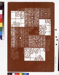 長板中形型紙 菊分割模様 image