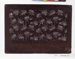 長板中形型紙 笹に花 image