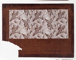 長板中形型紙 鹿の子 鶴 image