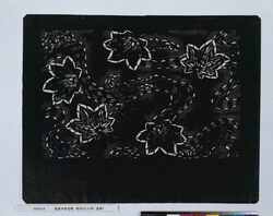 長板中形型紙 竜田川(小判 追掛) image