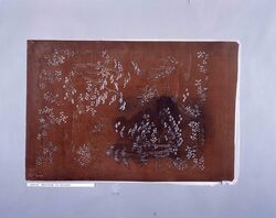 長板中形型紙 大判 秋冬の草木 image