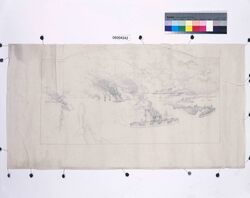 下絵「黄海之戦実景 其三」 / Sketch, “Actual Scenes from the Battle of the Yellow Sea, Part 3” image