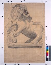 下絵「振天府」獅子像 / Sketch, Lion Statue at “Shintenfu” image