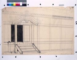 下絵「振天府」殿堂部分 / Sketch, “Shintenfu”, Part of the Hall image