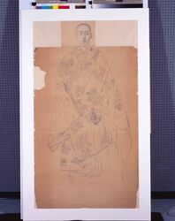 下絵 句仏上人肖像 / Sketch, Portrait of Kubutsu Shōnin image