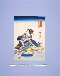 十二ヶ月の内 四月 ほととぎす かつを / Twelve Months: April, Little Cuckoo and Bonito image