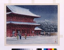 増上寺の雪 image