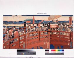 東都日本橋行列図 / A Procession on Nihombashi Bridge, in the Eastern Capital image