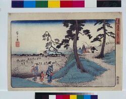 東都名所 道灌山虫聞之図 / Famous Places in the Eastern Capital : Listen to Singing of Insects at Dokanyama Hill image