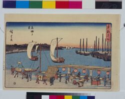 東都名所 高輪夕景 / Famous Places of the Eastern Capital : Evening View of Takanawa image