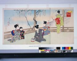 美人十二ヶ月 其五 藤見 / Beautiful Women during the Twelve Months : Part 5, Wisteria Viewing image