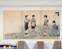 美人十二ヶ月 其六 菖蒲 / Beautiful Women during the Twelve Months : Part 6, Irises image