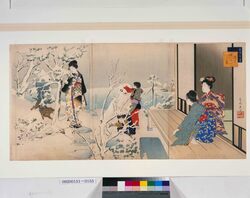 美人十二ヶ月 其十二 ゆき見 / Beautiful Women during the Twelve Months : Part 12, Snow Viewing image