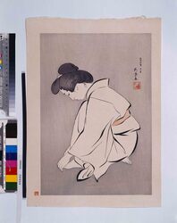 爪を切る女 image