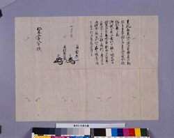 仁木二郎八郎宛書状(紀州表江為御使被成御通行候節伏見より夜舟にて大坂表江被成御下り候儀承知の件につき) image