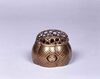 火取香炉/Crane, Turtle, Pine, Bamboo, Plum, Shippo Tsunagi Pattern of Incense Burner with Aoichomon Crest image