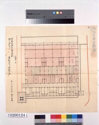 六部屋長局絵図(元治度二ノ丸御表大奥共総切絵図 拾四) / Pictorial Map of the Six-Room Servants’ Quarters (Complete Divided Pictorial Map of the Outer and Great Interior Sections of the Ninomaru Palace in Genji) image