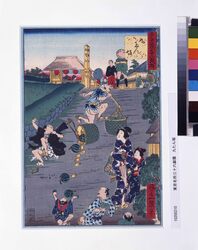 東京名所三十六戯撰 九たん坂 / Thirty-six Amusing Views of Famous Places in Tokyo: Kudanzaka Slope image