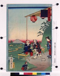 東京名所三十六戯撰 目黒 / Thirty-six Amusing Views of Famous Places in Tokyo: Meguro image