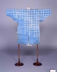 浅葱麻地垣模様鎧下着 / Pale Blue Green Linen, Fence-designed Underwear for Armor image