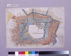 [江戸城外出火の際登城色分図] / [Color-coded Map of Entering the Castle in the Event of Fire Outside Edo Castle] image