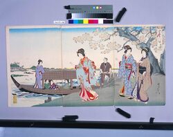 四季の詠　隅田堤のさくら / Views of the Four Seasons: Cherry Blossoms in the Banks of the Sumida River image