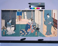 敵討噂古市 正直清兵衛亡霊 四代目市川小團次 / Katakiuchi Uwasano Furuichi : The Actor Ichikawa Kodanji Ⅳ as Shojiki Seibei Bourei image
