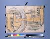 四月十九日還御房川船橋勤番絵図(天保十四年日光社参勤番守護絵図の内)/Pictorial Map of Shifts for the April 19 Return of the Shogun for the Boat Bridge at Fusa River (of Pictorial Maps of Shifts and Guards for the 1843 Visitation of Nikko Shrine) image
