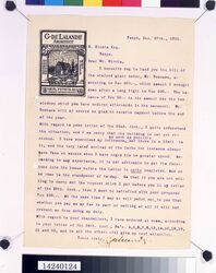 デ・ラランデ書簡(ステンドグラス請求書に添付) / Correspondence to Hirota Ritaro Accompanying a Bill for Stained Glass (Object from Hirota Ritaro Residence, Book 1) image