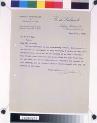 デ・ラランデ書簡(残金支払依願) / Correspondence to Hirota Ritaro from de Lalande Requesting Payment of Balance (Object from Hirota Ritaro Residence, Book 2) image