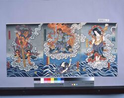 本朝丸綱五郎成田山之御利益にて危一命を助るの処 / Life of Honchomaru Tsunagoro Saved by Naritasan Divine Favor image