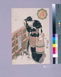 星の霜当世風俗 水を汲む女 / Hoshi no Shimo Tosei Fuzoku (Starfrost Contemporary Manners): A Woman Scooping Water image