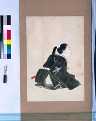 粉本　桜井の別れ　楠正行 / Masatsura Kusunoki from "Sakurai no Wakare (Parting at Sakurai)" Story (Shibata Zeshin's Sketch) image