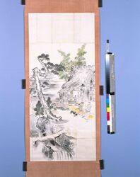 粉本 脱穀 / Grain Threshing (Shibata Zeshin's Sketch) image