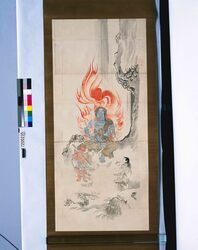 粉本　不動三尊 / Fudo Sanzon (Fudo Myo-o and Two Servants) (Shibata Zeshin's Sketch) image