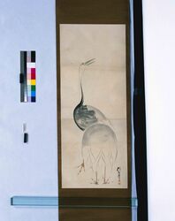 粉本　抱一写　双鶴 / Reproduction of Hoitsu's Painting : A Pair of Crane (Shibata Zeshin's Sketch) image