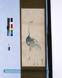 粉本 抱一写 双鶴 / Reproduction of Hoitsu's Painting : A Pair of Crane (Shibata Zeshin's Sketch) image